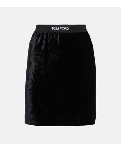 Tom Ford Velvet Miniskirt - Black