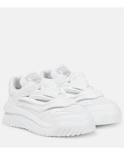 Versace Medusa Leather Low-top Trainers - White
