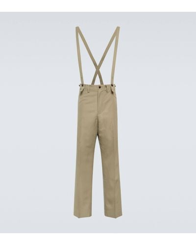 Visvim Tupper Wool And Linen Straight Trousers - Natural
