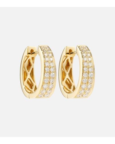 Anita Ko Meryl Small 18kt Gold Hoop Earrings With Diamonds - Metallic