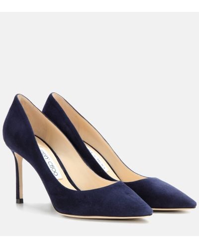 Jimmy Choo Anouk Suede Court Shoes - Blue