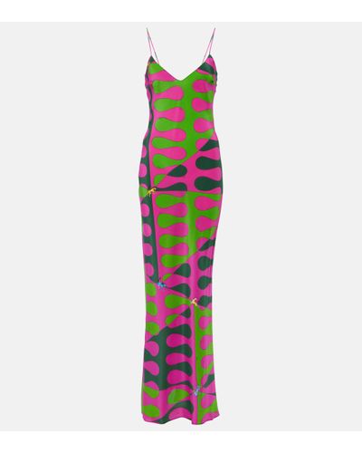 Emilio Pucci Leocorno Printed Silk Maxi Dress - Multicolour
