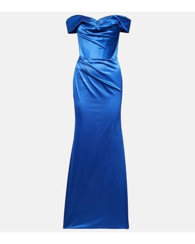 Vivienne Westwood Draped Satin Gown - Blue
