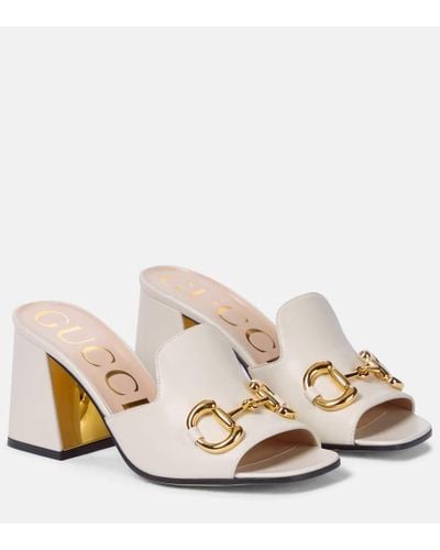 Gucci Slide Sandal With Horsebit - White