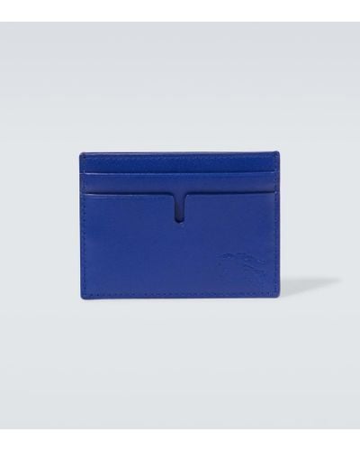 Burberry Ekd Leather Card Holder - Blue