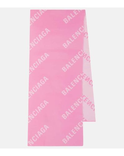 Balenciaga Schal aus Wolle - Pink