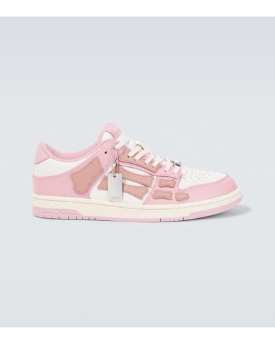 Amiri Skel Top Low-top Leather Sneakers - Pink
