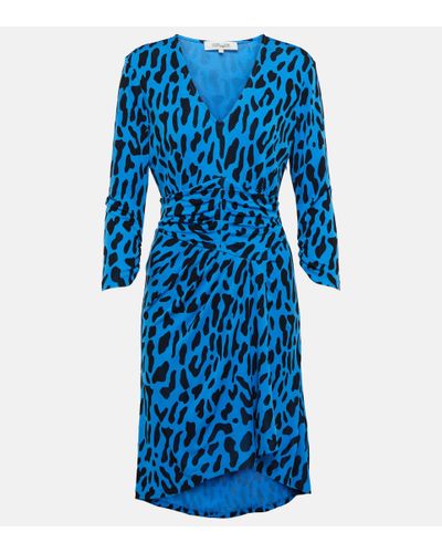 Diane von Furstenberg Bedrucktes Kleid David - Blau