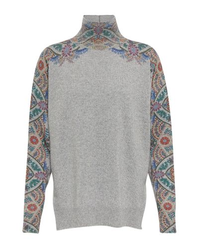 Etro Printed Turtleneck Sweater - Gray