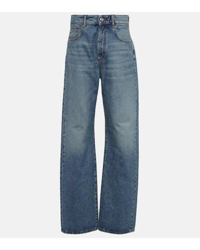 Sportmax Jeans anchos Fido con tiro alto - Azul