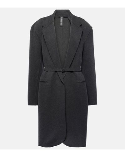 Norma Kamali Oversized Cotton-blend Coat - Black