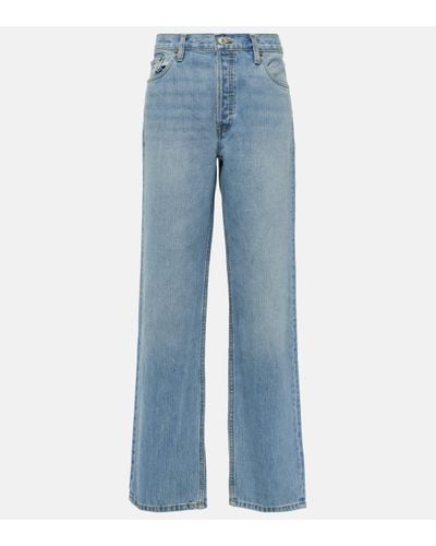 RE/DONE Mid-rise Straight Jeans - Blue