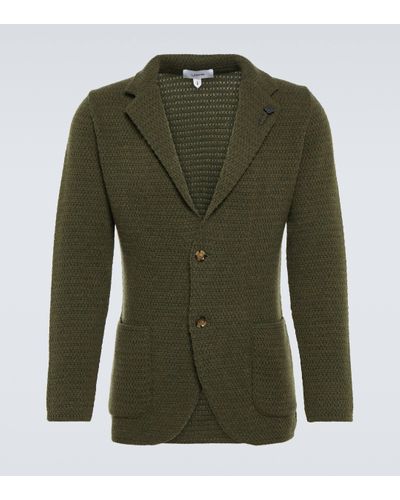 Lardini Knitted Cashmere Blazer - Green