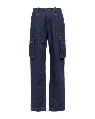 Magda Butrym Mid-rise Straight Jeans - Blue