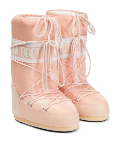 Moon Boot Icon Knee-high Snow Boots - Pink