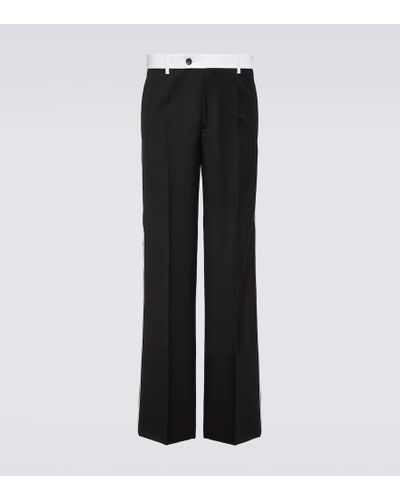 Wales Bonner Rise Wool Straight Pants - Black