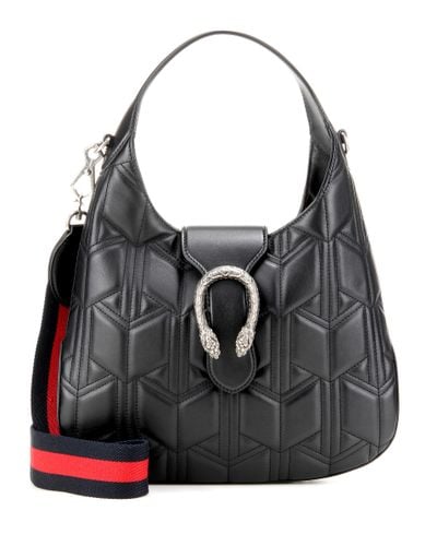 Gucci Dionysus Matelassé Leather Hobo Shoulder Bag - Black