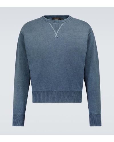RRL Sweatshirt aus Baumwolle - Blau
