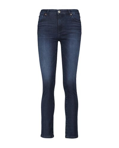 AG Jeans Mari High-rise Slim Jeans - Blue