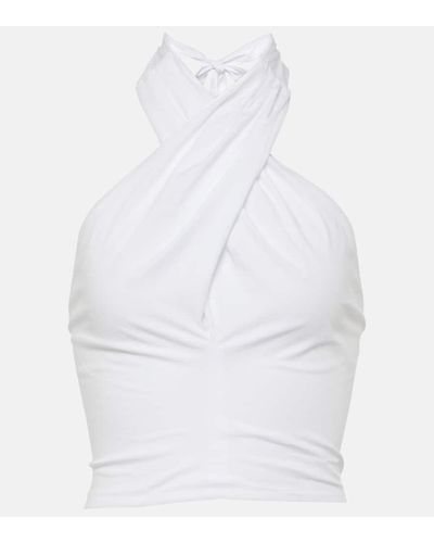 STAUD Cropped-Top Kai aus Baumwolle - Weiß