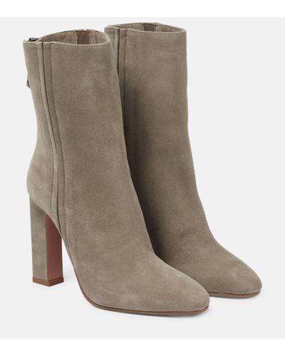 Aquazzura Suede Ankle Boots - Brown