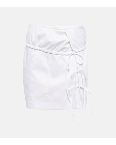 Altuzarra Ian Wrap Cotton-blend Miniskirt - White