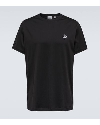 Burberry T-shirt en coton a logo - Noir