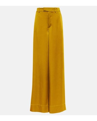 Saint Laurent Relaxed-fitting Trousers - Yellow