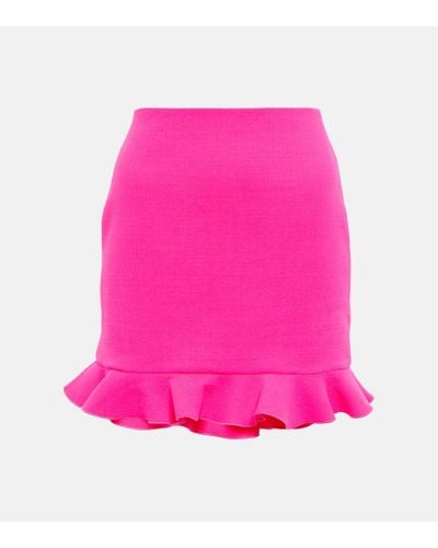 David Koma Wool-blend Miniskirt - Pink
