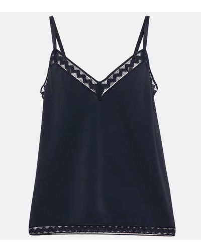 Eres Sandra Crochet-trimmed Camisole - Blue