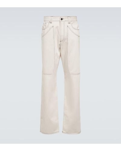Winnie New York Paneled Straight Cotton Pants - Natural