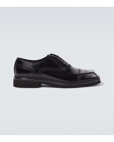 Dolce & Gabbana Leather Oxford Shoes - Black