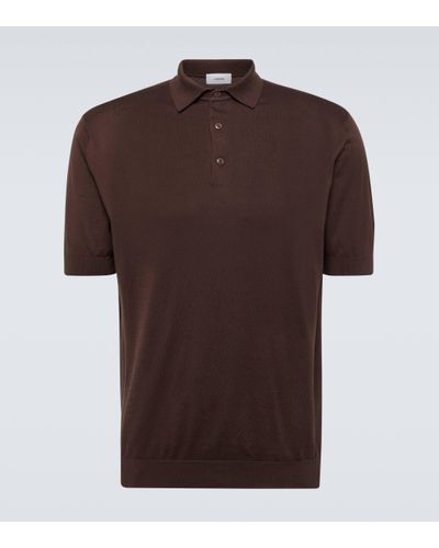 Lardini Cotton Polo Shirt - Brown
