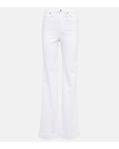 7 For All Mankind Modern Dojo High-rise Flared Jeans - White