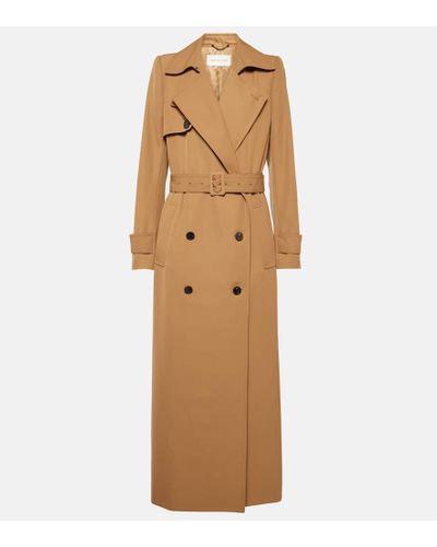 Dries Van Noten Gabardina de mezcla de lana con cinturon - Neutro