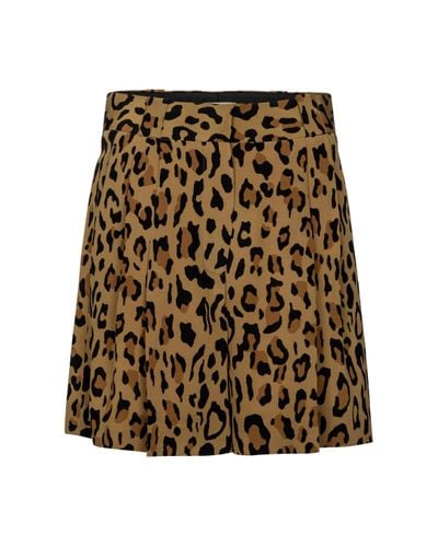 Blazé Milano Fell Leopard-print Silk Shorts - Multicolor