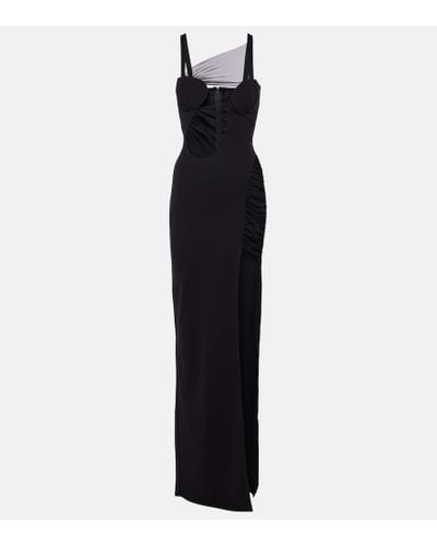 Nensi Dojaka Cutout Jersey Maxi Dress - Black