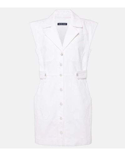 Veronica Beard Jax Denim Shirt Dress - White