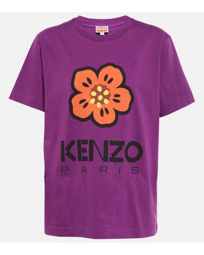 KENZO Camiseta Boke Flower de jersey algodon - Morado