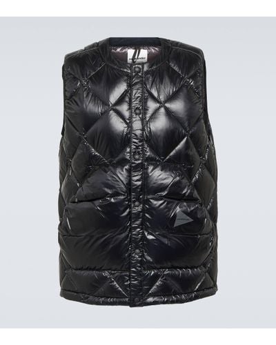 and wander Quilted Down Vest - Black