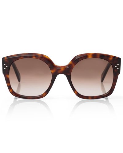 Celine D-frame Acetate Sunglasses - Brown