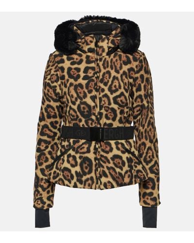 Goldbergh Fierce Leopard-print Faux Fur Down Jacket - Black