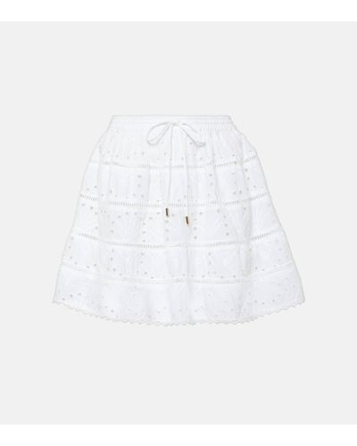 Melissa Odabash Jupe-short Angela en coton - Blanc