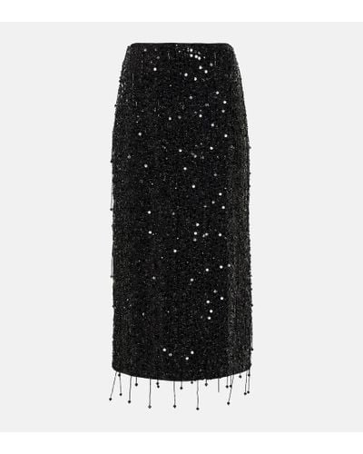 Jonathan Simkhai Gisele Sequined Midi Skirt - Black