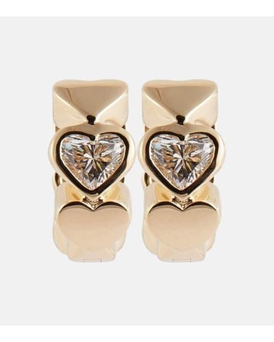 Sydney Evan Pendientes de aro Heart Diamond de oro de 14 ct - Neutro