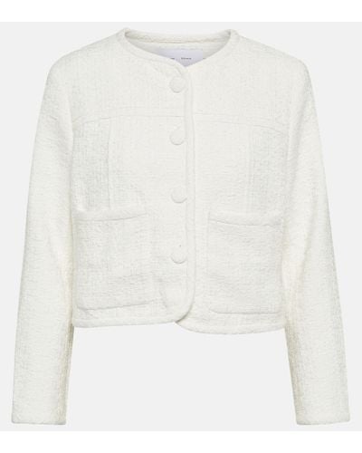 Proenza Schouler White Label Cropped-Jacke aus Tweed - Weiß