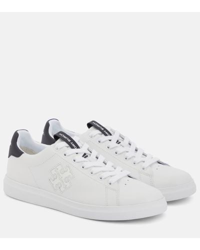 Tory Burch Howel Court Leather Trainers - White