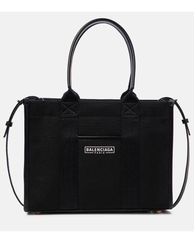 Balenciaga Hardware Small Leather Tote Bag - Black