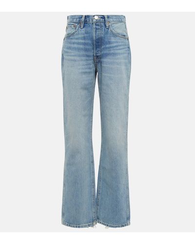 RE/DONE Mid-rise Straight-leg Jeans - Blue