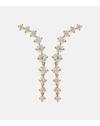 Melissa Kaye Aria Dagger Mini 18kt Gold Earrings With Diamonds - Metallic